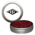 Silver Short Round Tin w/ Cinnamon Red Hots